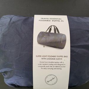 Foldable Duffel Bag w/Luggage Sleeve, Navy